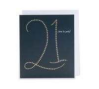 UK Greetings 21st Birthday Card for Him/Her/Friend - Starry Design