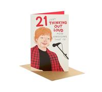 UK Greetings | 21st Birthday Card | Happy Birthday Gifts | Her/Him | Ed Sheeran Design | With Envelope | 127 x 190 mm