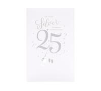 UK Greetings 25th Wedding Anniversary Card for A Special Couple - Silver Design - Thinking of You Range