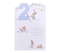 UK Greetings 2nd Birthday Card for Him/Boy - Cute Design