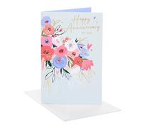UK Greetings | 30th Anniversary Card | Flowers Design | With Envelope