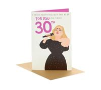 UK Greetings | 30th Birthday Card for Her/Friend | Happy Birthday Gifts | Her, Girls, Women | Adele Design | With Envelope | 127 x 190 mm