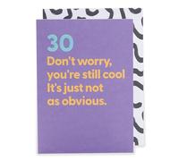 UK Greetings | 30th Birthday Card | Happy Birthday Gifts | Her/Him | Funny Age Design | With Envelope | 133 x 184 mm