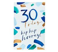 UK Greetings | 30th Birthday Card | Hooray Design | With Envelope | Happy Birthday Gifts | Greeting Card | Her/Him | 143 x 216 mm