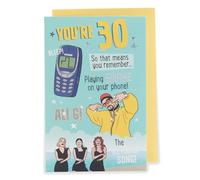 UK Greetings | 30th Birthday Card | Nostalgic Design | With Envelope
