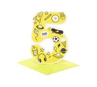 UK Greetings | 5th Birthday Card for Him/Boy | Happy Birthday Gifts | Him, Boys, Men | Bright Yellow Design | With Envelope | 146 x 201 mm