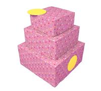 UK Greetings | 6 Gift Wrap Sheets & 6 Tags | Gift Wrapping Set | Birthdays/Weddings/Christmas | Pink Polka Dot Design | With Envelope | 18x25cm