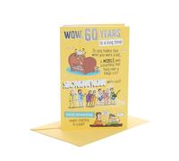 UK Greetings 60th Birthday Card for Him/Friend - Humorous Design, Multi, 149mm x 229mm