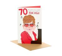UK Greetings | 70th Birthday Card | Elton John Design | With Envelope