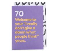 UK Greetings | 70th Birthday Card | Funny Design | With Envelope