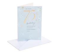 UK Greetings | 75th Birthday Card | Starry Design | With Envelope