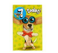 UK Greetings 7th Birthday Card for Boy - Funny Dog Design