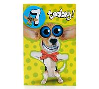 UK Greetings | 7th Birthday Card For Him/Boy | Funny Dog Design
