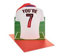 UK Greetings | 7th Birthday Card | You're 7 - Football Shirt Design