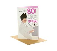 UK Greetings | 80th Birthday Card | Happy Birthday Gifts | Her/Him | Little Richard Design | With Envelope | 127 x 190 mm