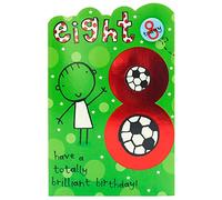 UK Greetings 8th Birthday Card for Boy - Football Design