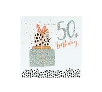UK Greetings Age 50 Foiled Finish 50th Birthday Card - Present, 646186-0-1