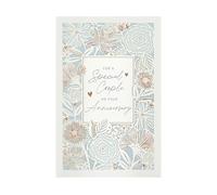 UK Greetings | Anniversary Card | Couple on Beach Design | With Envelope | Happy Anniversary | Greeting Card | Her/Him | 14.9 x 22.9cm