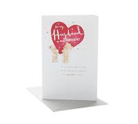 UK Greetings | Anniversary Card for Husband | Happy Anniversary | Him, Boys, Men | Cute Teddy Bears Design | With Envelope | 149 mm x 229 mm