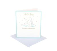 UK Greetings | Baby Boy Card | Newborn Gifts | For New Parents | Dumbo Baby Boy | With Envelope | 15.9 x 18.4 cm