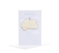 UK Greetings | Baby Boy Card | Newborn Gifts | For New Parents | Welcome to the World | Cloud Design | With Envelope | 14.9 x 22.9 cm