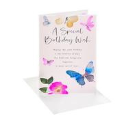 UK Greetings | Birthday Card | Butterflies Design | With Envelope