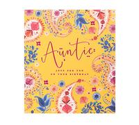 UK Greetings Birthday Card for Auntie - Eastern Print Design