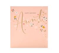 UK Greetings Birthday Card for Auntie - Stylish Floral Design