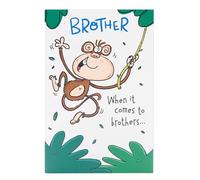 UK Greetings Birthday Card for Brother - Funny Pop-Up Monkey Snot Design