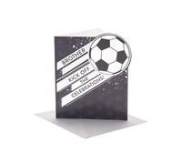 UK Greetings | Birthday Card for Brother | Happy Birthday Gifts | Him, Boys, Men | Football Design | With Envelope | 15.9x18.4cm