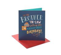 UK Greetings | Birthday Card for Brother-in-Law | Happy Birthday Gifts | Him, Boys, Men | Cute Design | With Envelope | 165 x 190 mm