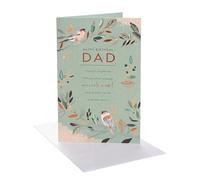 UK Greetings Birthday Card for Dad | Birds & Branches Design With Envelope