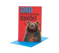 UK Greetings | Birthday Card for Dad | Happy Birthday Gifts | Him, Boys, Men | Funny Bear Design | With Envelope | 152 x 230 mm