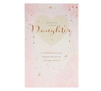 UK Greetings Birthday Card for Daughter - Copper Foil Design