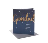 UK Greetings | Birthday Card for Grandad | Gold Text Design | With Envelope