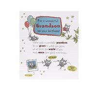 UK Greetings | Birthday Card for Grandson | Owl and Verse | With Envelope