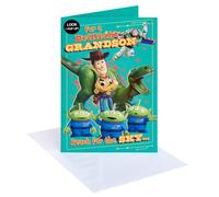 UK Greetings Birthday Card for Grandson | Rex Pop-Up Design | With Envelope