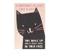 UK Greetings Birthday Card For Her/Female/Friend With Envelope - Black Cat Design