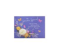 UK Greetings | Birthday Card for Her/Friend | Blue & Floral Design