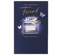 UK Greetings Birthday Card for Her/Friend - Blue Perfume Design