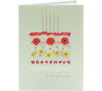 UK Greetings Birthday Card for Her/Friend - Floral Cake Design