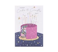 UK Greetings | Birthday Card for Her/Friend | Happy Birthday Gifts | Her, Girls, Women | Floral Cake Design | With Envelope | 143 x 216 mm