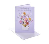 UK Greetings | Birthday Card for Her/Friend | Happy Birthday Gifts | Her, Girls, Women | Floral Design | With Envelope | 133 x 184 mm