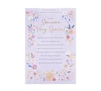 UK Greetings Birthday Card for Her/Friend - Light Pink Design