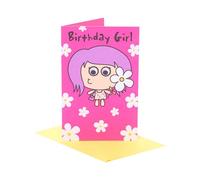UK Greetings | Birthday Card for Her/Girl | Happy Birthday Gifts | Her, Girls, Women | Cartoon Girl Design | With Envelope | 143 x 216 mm