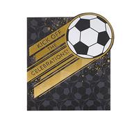 UK Greetings Birthday Card for Him/Friend - Black & Gold Football Design