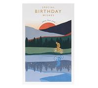 UK Greetings Birthday Card for Him/Friend - Cyclist & Sunset Design