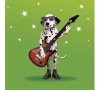 UK Greetings | Birthday Card for Him/Friend | Men, Boys | Dalmation & Guitar Design | With Envelope | 15.9 x 15.9 cm