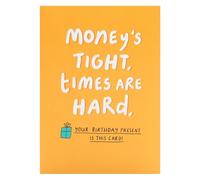 UK Greetings Birthday Card for Him/Her/Friend - Funny Moneys Tight Design