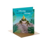 UK Greetings Birthday Card for Him/Her/Friend - Funny Smiling Frog Design